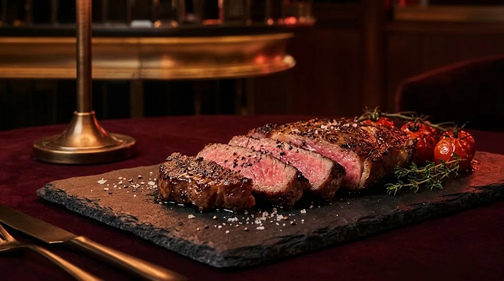 Skivat kött, hängmörat och grillat, på BŒF.